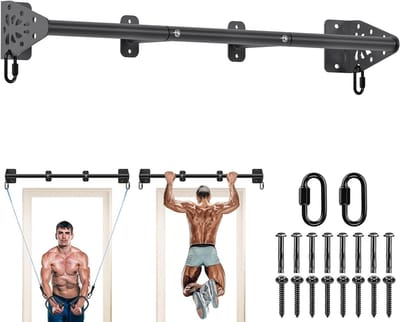 Hoogwaardige muurbevestigde pull-up bar van 91 cm voor thuisgym, ideaal voor krachttraining en fitnessoefeningen