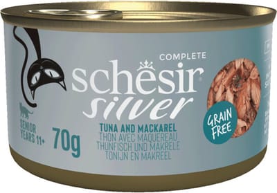 Schesir Silver Cat Bouillon Tonijn & Makreel - 12 x 70 gr - Voordeelverpakking