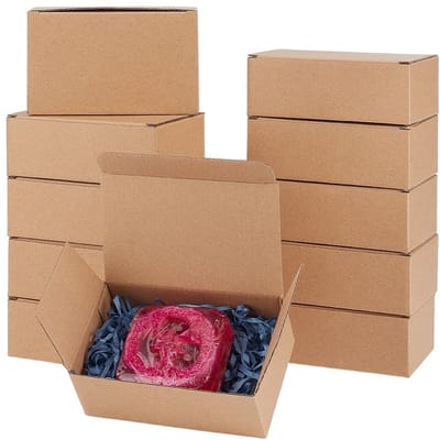 Dailygoods- Geschenkdozen 30 stuks - Verzenddozen klein - Verzenddozen bruin - Verzenddozen karton - Opbergdozen - Afmeting 12,6 x 8,1 x 4,7 cm