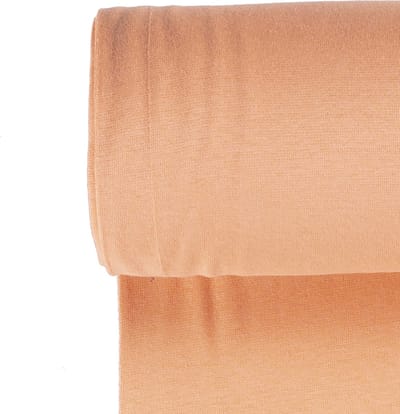 Boordstof Uni Rondgebreid 35 cm per Meter – Perzik – Elastische Boordstof voor Mouwen, Hals & Taille