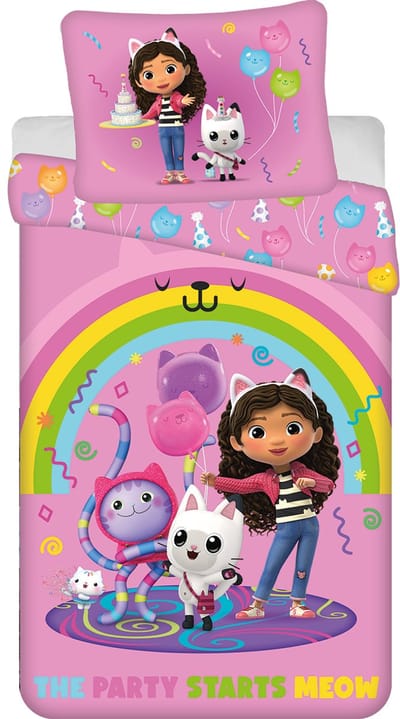 Gabby's poppenhuis Dekbedovertrek Rainbow Party - 140 x 200 cm / 70 x 90 cm - Polyester