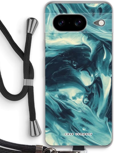 Case Company® - Hoesje met koord geschikt voor Google Pixel 8 hoesje met Koord - Dreaming About Whales - Telefoonhoesje met Zwart Koord - Bescherming aan alle Kanten en Over de Schermrand