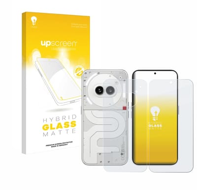 upscreen - Screenprotector voor Nothing Phone (2a) (Voor+Achter) - Folie Beschermfolie Beschermglas matte
