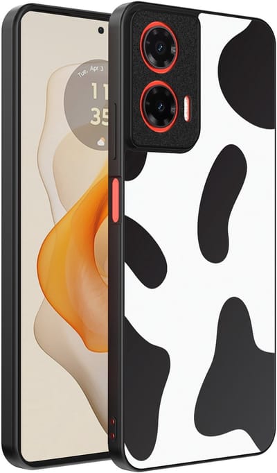 Smartphonica Telefoonhoesje Geschikt voor Motorola Moto G Stylus 2024 met Koeienvlekken Opdruk - TPU Backcover Case With Cow Patches Design geschikt voor Motorola Moto G Stylus 2024