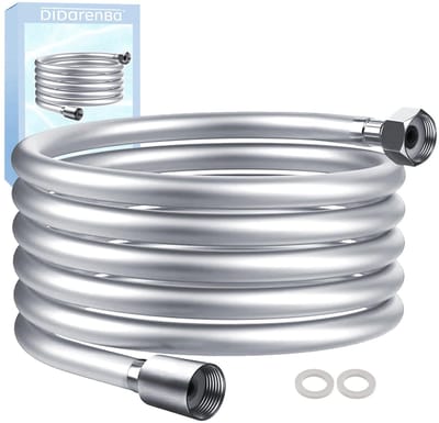Dailygoods- Doucheslang 3m flexibel - Universele aansluiting - Bescherming tegen verdraaiing - Ideaal voor barrièrevrije badkamers - Volledige bewegingsvrijheid - Douchekop