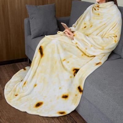 Classy Draagbare deken met mouwen, cadeau, voor volwassenen, vrouwen, mannen, superzacht, warme pasvorm, micropluche, lichte fleece lichaamsdeken, tv-wikkeldeken met zakken, tortilla