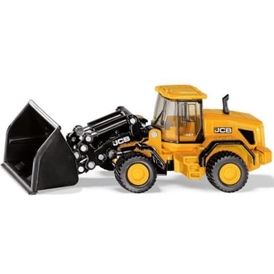 siku 1789, JCB 457 Shovel, 1:87, metaal/kunststof, geel/zwart, scharnierend koppelstuk, beweegbare graafbak