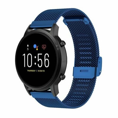 By Qubix - Geschikt voor Xiaomi Redmi Watch 5 Active / Redmi Watch 5 Lite - Milanese bandje met klemsluiting - Donkerblauw
