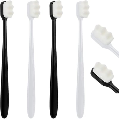 Dailygoods- Tandenborstel Ultra Zacht - 4 Stuks - 20.000 Borstelharen - Gevoelig Tandvlees - Comfortabel - Zachte Borstelborstel - Gevoelige Tandenborstel