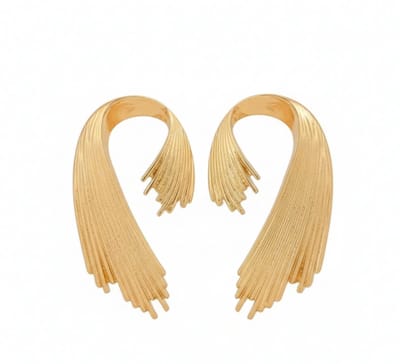 Goudkleurige oorbellen voor dames – oorstekers met abstract design – statement oorbellen