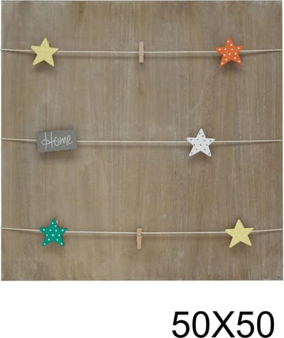 Deknudt Frames memobord S67TT2 E - naturel - wasknijpers - 50x50 cm