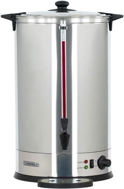Warmwaterdispenser - Heetwater Chafing Dish - Grote hoeveelheden water - Roestvrij staal - 30 Liter - Zilver