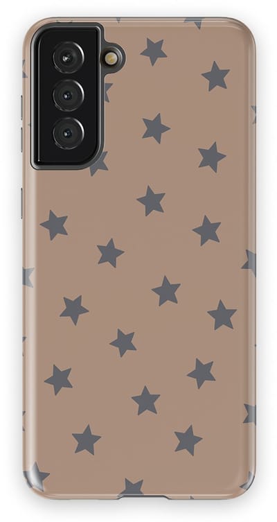 DripCase Hoesje Samsung Galaxy S21 Plus | Sterren Design | Magnetisch Opladen | 2-in-1 Ontwerp | Stars Backcover Mocha Stars