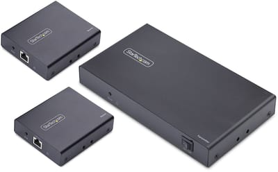 StarTech.com 4-Port HDMI Extender en Splitter Over CAT6, 4K 60Hz, Tot 70m, 1x4 HDMI over Ethernet Distributie Kit met IR en Power Over Cable