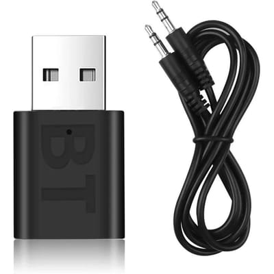 Récepteur Audio Bluetooth 5.0 Adaptateur Bluetooth Sans Fil Jack 3.5MM 3.5 Jack AUX Autoradio Musique Dongle USB pour TV Haut-parleur Casque noir