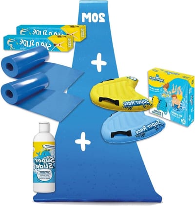 Waterglijmat XXL - Tuin glijbaan - Zomerpret - Extra dik PVC - 20 meter