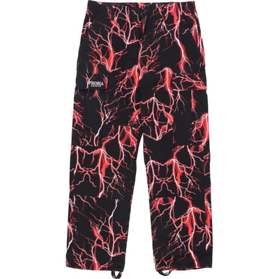 Lange Lightning-cargobroek voor heren zwart/rood