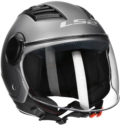 LS2 Jethelm Airflow mat titanium maat XS