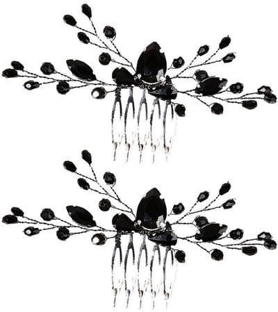 BESPORTBLE Tiara Haaraccessoires, 2 stuks, voor bruid, bruiloft, haaraccessoires, vintage, haarkam, bruiloft, haaraccessoire, set, bruiloft, haarkam, feest, bruidsmeisjes, voor decoratie, zinklegering