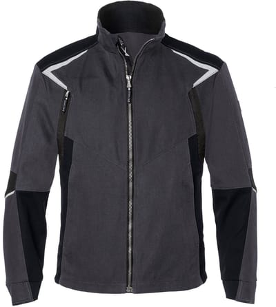 KUBLER BODYFORCE 11255302 Hi Vis Reflecterend Werkjas HEREN Veiligheidsjas Antraciet Zwart - Stretch - Industriewasbaar