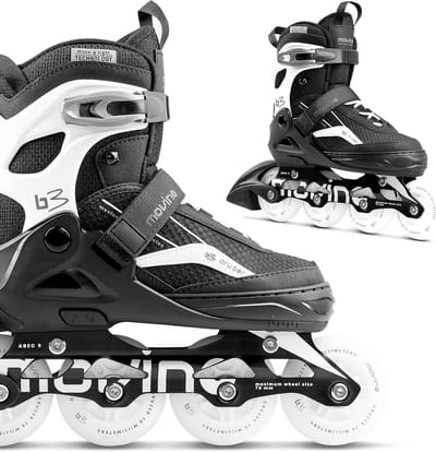 Verstelbare Inlineskates - Rolschaatsen Kinderen - Actief Buitenleven - Zelfoplichtende Wielen - Maat 38-41 - Wit