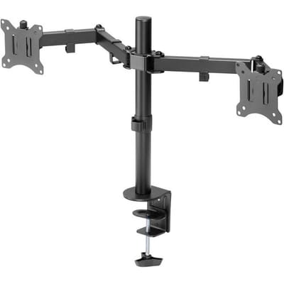 Digitus DA-90400 Tafelbeugel voor monitor Aantal monteerbare displays: 2 Display(s) 33,0 cm (13) - 81,3 cm (32) Zwart, Zwart (mat) Draaibaar, In