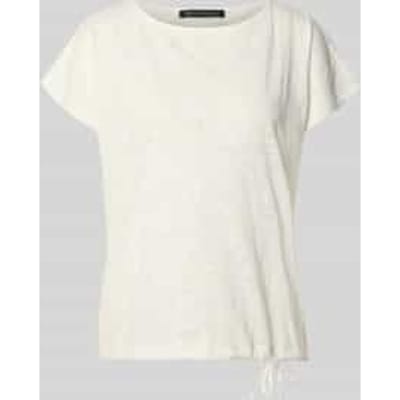 T-shirt met trekkoord aan de zoom en ronde hals