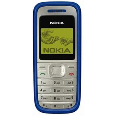 Gereviseerde Originele Nokia 1200 Mobiele Telefoon Met 1 SIM Simple Set blauw