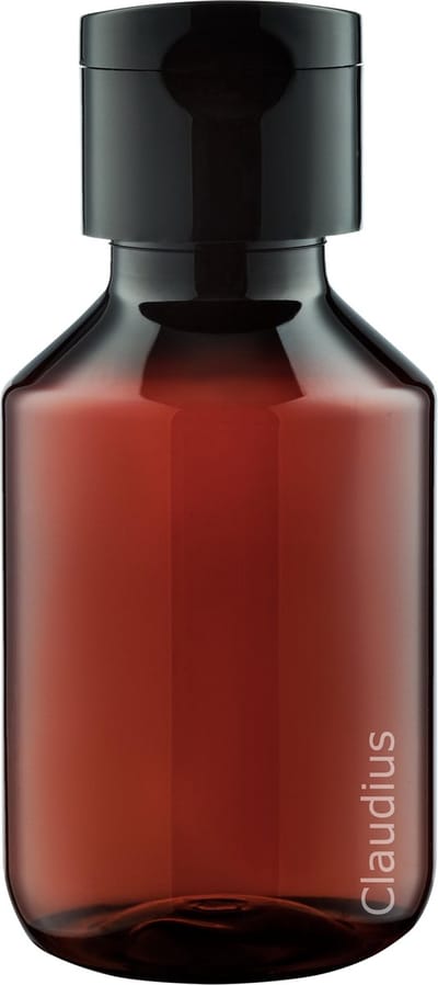 Lege Plastic Fles 100 ml PET Amber bruin - met zwarte klepdop - set van 10 stuks - Navulbaar - Leeg