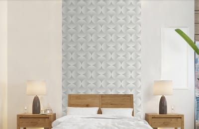 Behang - Fotobehang Patronen - Zilver - Retro - Breedte 120 cm x hoogte 240 cm