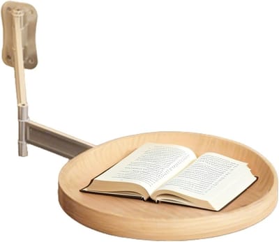 Wandmontage Tafel - Klaptafel Bureau - Ruimte Besparen - Rond Hout Design - N.v.t. - Houtkleur