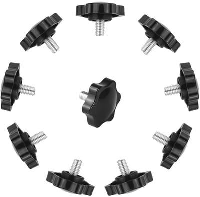 Set van 10 M6 x 10mm Sterbout met Hexagonale Plastic Kop, Vervangingsschroeven voor Mechanische Toepassingen, Ideaal voor Klusprojecten en Handgereedschap