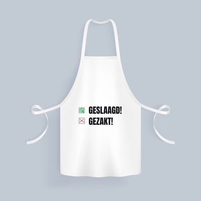 Akyol - geslaagd gezakt Keukenschort - Geslaagd - cadeau geslaagd - cadeau - cadeau voor eindexamen - 82 bij 71 cm