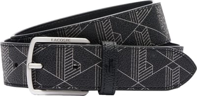 LACOSTE riem The Blend 35 Monogram Print W85 Monogram Noir Gris zwart