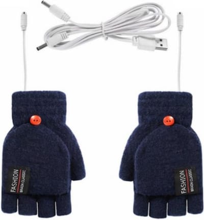 Verwarmde Handschoenen Heren - Wanten Dames - Elektrische Handschoenen Winter - One Size - Donkerblauw