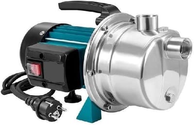 Ondiepe Put Pomp - Waterpomp Tuin - Water Verplaatsen - Roestvrijstalen Pompkop - 3700 L/u - Zilver