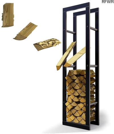 RFWR® Houtopslag Rek voor Binnen en Buiten - 40 x 25 x 150 cm - Stabiel en Weerbestendig