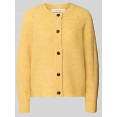 Regular fit gebreid jack van wolmix met alpacawol, model 'LULU'