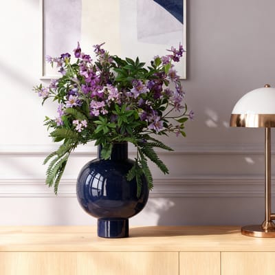 Handgebonden kunstboeket Violet Vienna 85cm