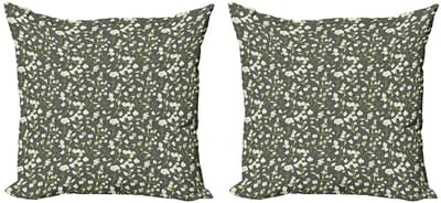 ABAKUHAUS Kussenhoezen Set – Dubbelzijdig bedrukt – 45×45 cm – Applegroen/Wit