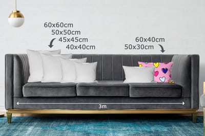 Sierkussens - Kussentjes Woonkamer - 60x40 cm - Hartjes - Valentijn - Patroon - Kleurrijk