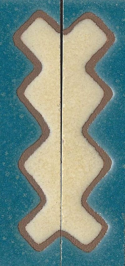 Huisnummer Tegels - Keramische Cijfers - Huis Nummering - Rustiek Ontwerp - 10x5 cm - Bruin Blauw