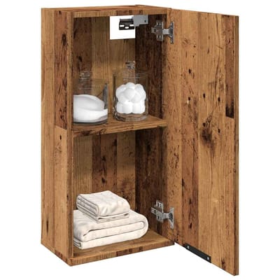 vidaXL - Badkamerkast - wandgemonteerd - 32x20x67 - cm - oud - houtkleurig