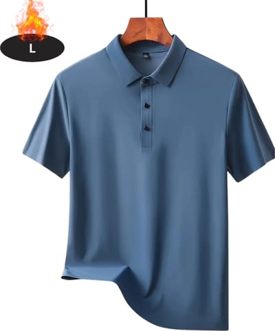 Livano Poloshirt Heren - T-Shirt Heren - Shirt - Overhemd - Polo Shirt - Zee Blauw - L