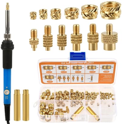 139-delige 3D Draad Inserts Set, M2-M8, Blauw, Draad Inserts voor 3D Geprinte Onderdelen, Elektronische Reparatie en DIY Projecten