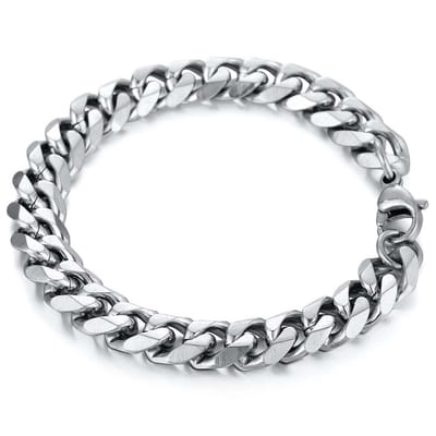Victorious 11mm Stalen Armband Heren – Zilver – 18cm