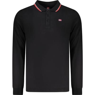 Noorwegen 1963 Zwart Katoenen Polo Shirt voor Mannen