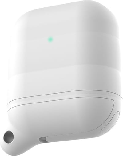 AirPods hoesjes van By Qubix - AirPods 1/2 hoesje siliconen waterproof series - soft case - wit Airpods Case Hoesje voor Airpods Airpods 1 Airpods 2