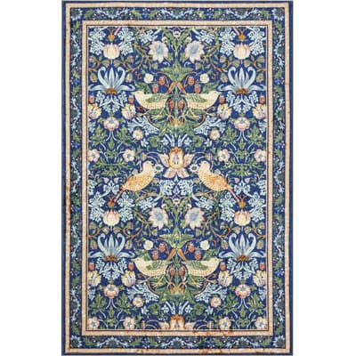 Retro Franse Mus Aardbeienweide Kunst Tapijt voor Woonkamer Sofa Decor Vloerkleed Bedzijde Sofa Vloerkleed Keuken Koffietafel Vloermat 120*160cm