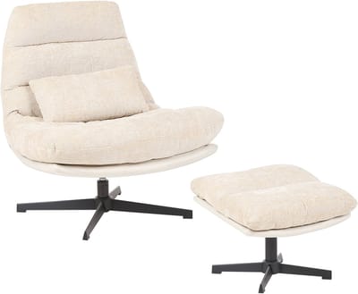 TOVIK - Fauteuil - Lichtbeige - Stof